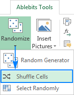 Công cụ Shuffle Cells trong Excel