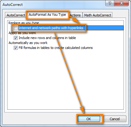 how to remove hyperlink in excel 2000