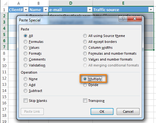 paste on multiple cells in excel for mac 2011