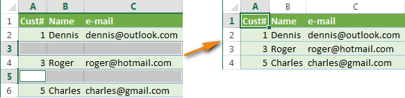 3 quick and correct ways to remove blank rows in Excel
