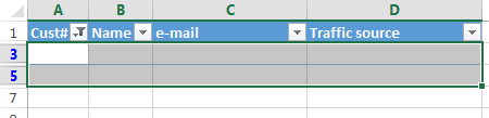 Select all the filtered rows