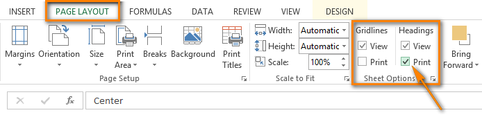 how to carry over column headers in excel 2016