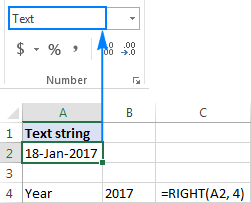 If a date is represented by a text string, a Right formula works correctly.