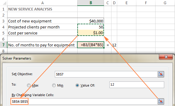 how to use excel solver function for multiple cells