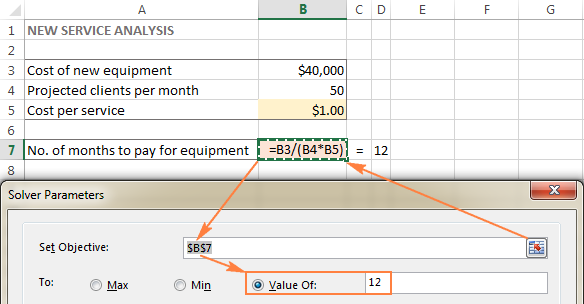 excel solver function multiple cells