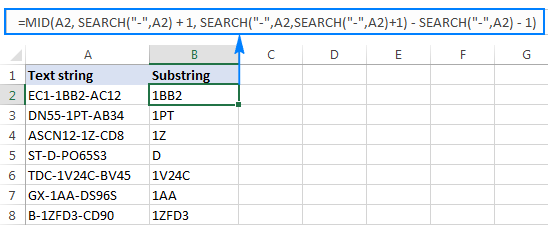 Extracting text between two hyphens