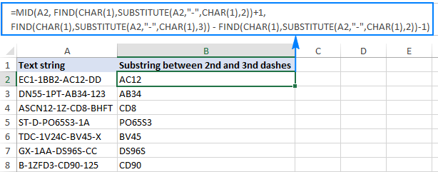 Extracting a substring between the 2nd and 3rd hyphens