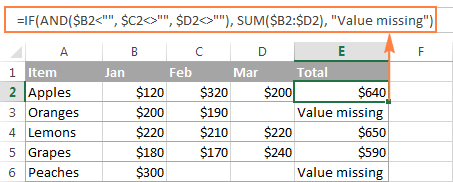 Using the Excel SUM function as part of a bigger formula