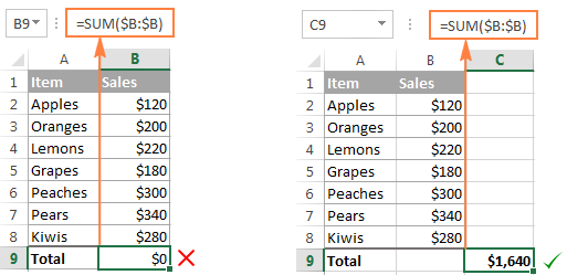 excel-sum-formula-to-total-a-column-rows-or-only-visible-cells