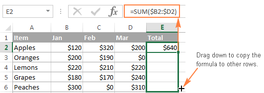 how do you add and subtract in the same excel formula