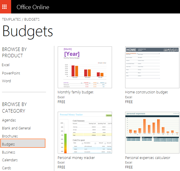 excel templates online