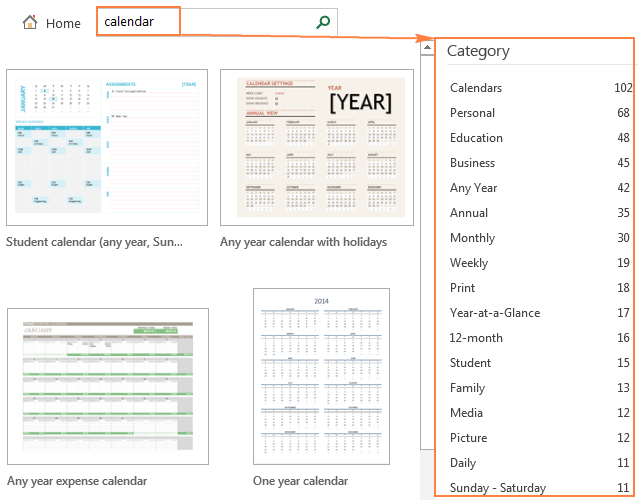 table templates excel