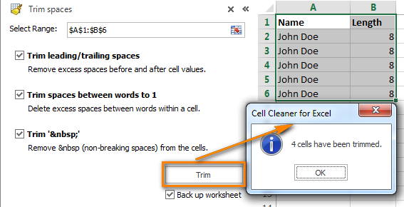 Remove Spaces Between Words Numbers In Excel Cells