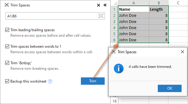 how to check spacing between words in word