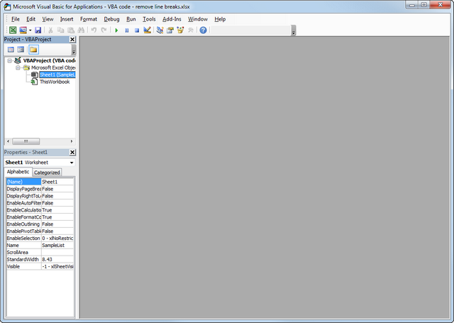 visual basic editor