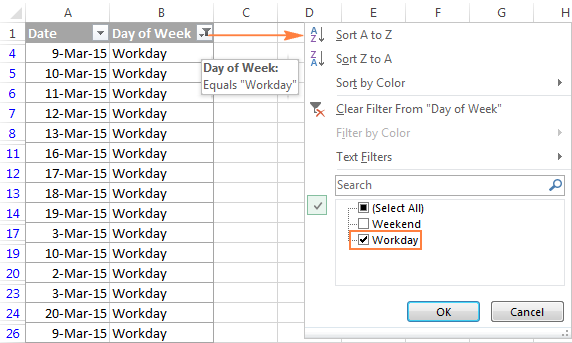 Excel Weekday Other Functions To Return Day Of Week Number Of Days In Year