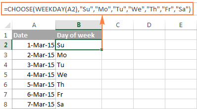 week number formula excel