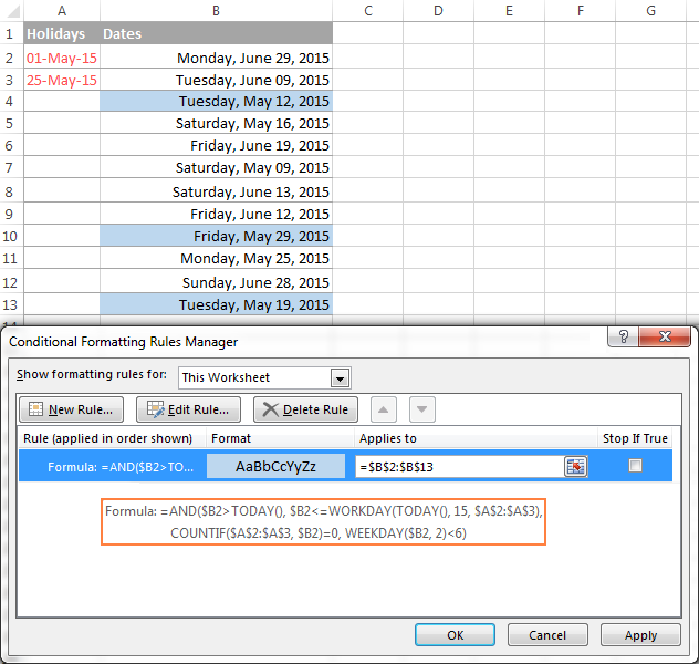 Excel WORKDAY and NETWORKDAYS functions to calculate