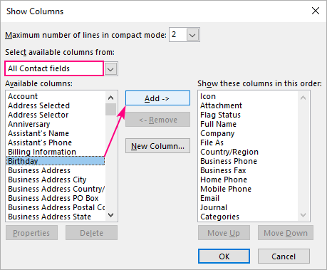 Add more columns to export.