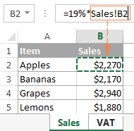 excel for mac carry a formula across sheets