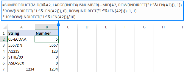 How To Extract A Number From A Cell In Excel