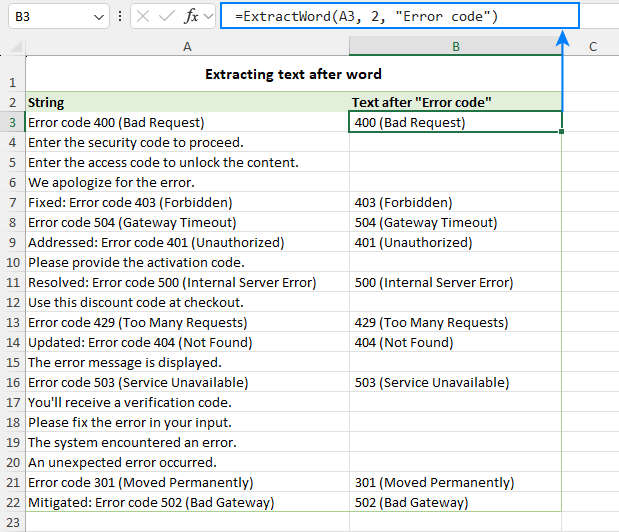 Extract text after a specific word.