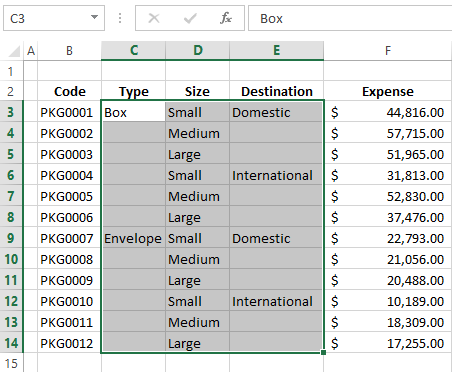 Fill In Blanks In Excel With Value Above/Below, Fill Empty Cells With 0