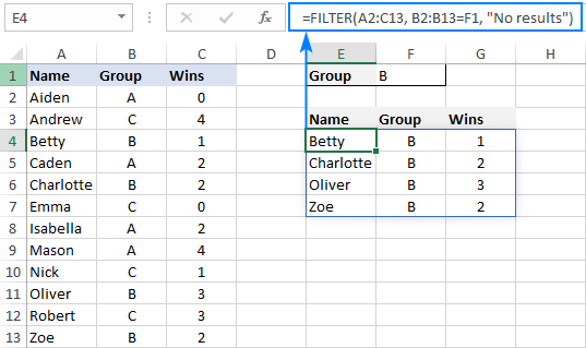 filter excel for mac