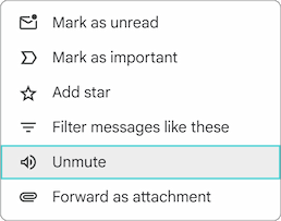 Pop-up with Unmute option.