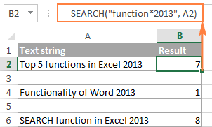 Search with wildcard characters in Excel
