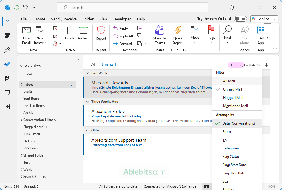 Make sure flagged messages are not filtered out.