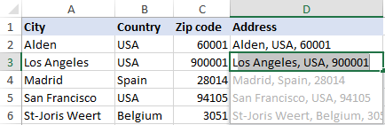 flash fill on excel for mac