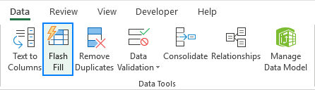 Flash Fill in Excel