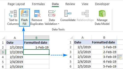 flash fill for mac excel 2016