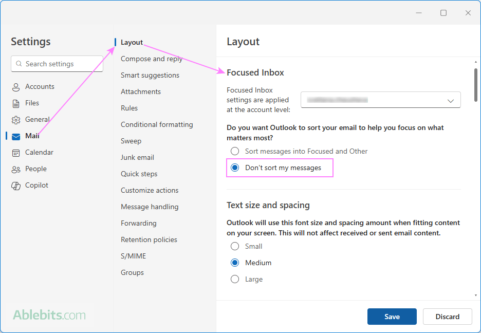 Combine the Focused and Other tabs in the new Outlook and web. Combine the Focused and Other tabs in the new Outlook and web.