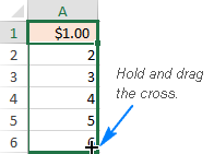 Copy formatting using the Fill Handle