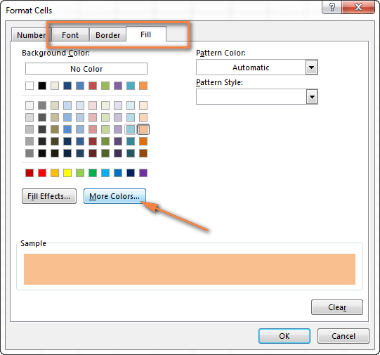 Choose one of the pre-defined formats or set up your custom format.