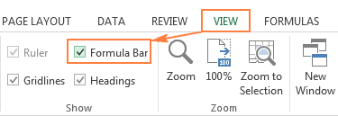 how to enable editing in excel 2010 for formula bar