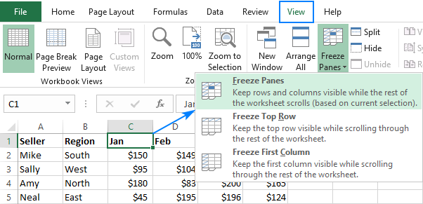 excel how many rows can you freeze