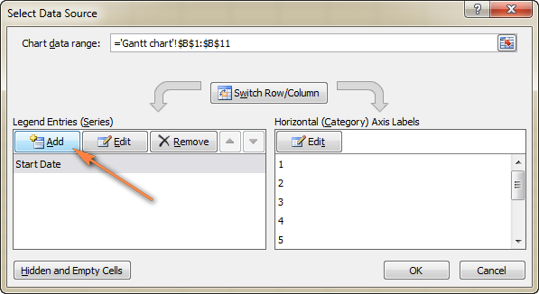 Empty Gantt Chart