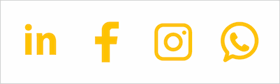 Modern yellow social media icons set.