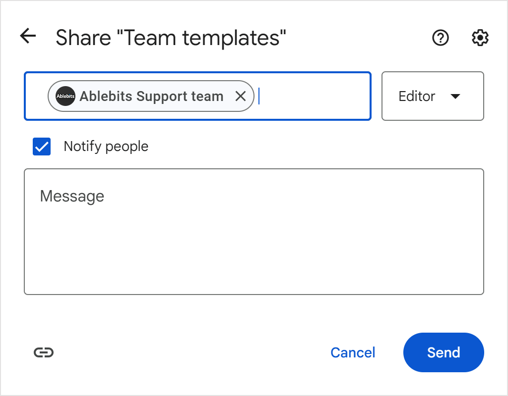 Add Google Docs collaborators.