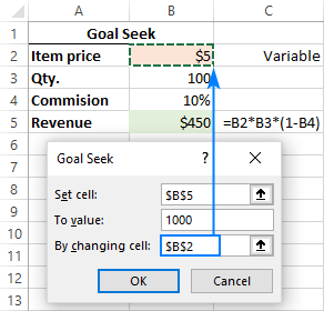 Doing Goal Seek analysis in Excel