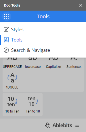 Doc Tools for Google Docs V2.0: Release notes