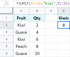 Sum numbers based on criteria.