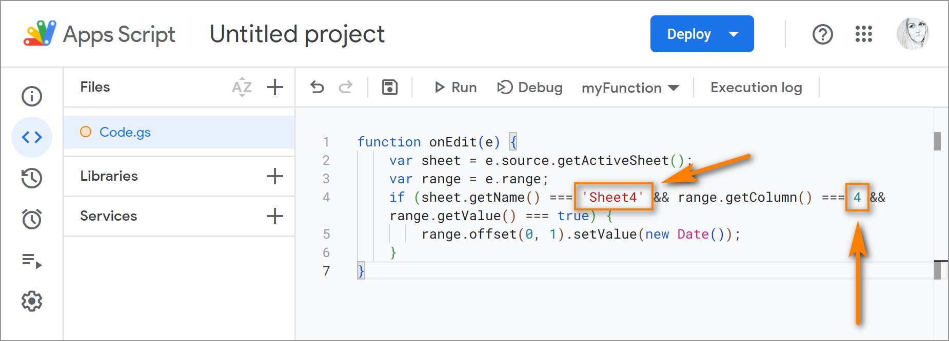 Edit the script so it works with your sheet and column with checkboxes.