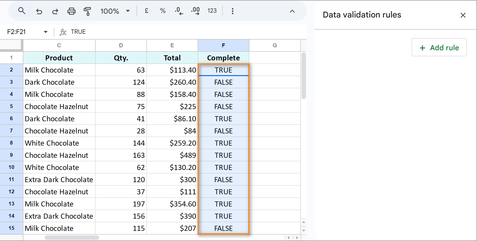 Google Sheets keeps TRUE/FALSE after removing checkboxes.