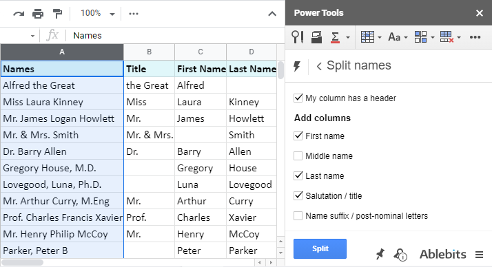 Split Text To Columns And Convert Columns To Rows In Google Sheets