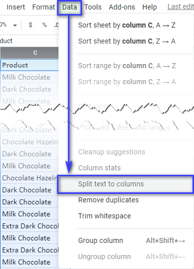 Split Text To Columns And Convert Columns To Rows In Google Sheets