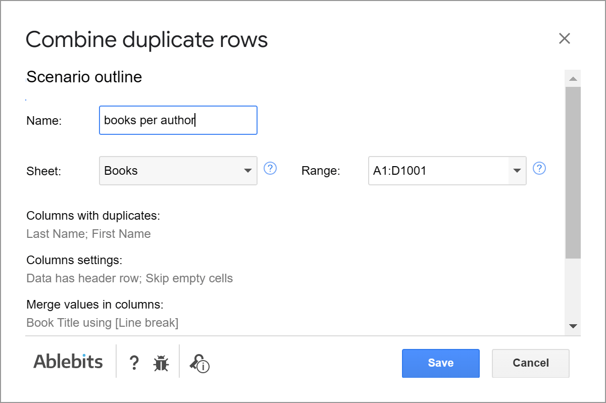 Save the most often used settings into a scenario.